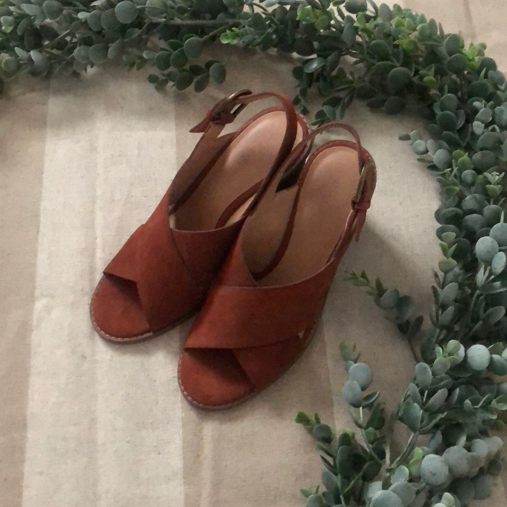 NWOT Madewell Ruthie Criss Cross Heel - Picture 3 of 8